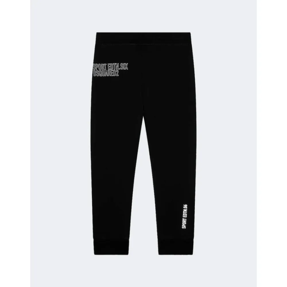 Underdele<Dsquared2 Ensfarvet jumpsuit med logo Sort