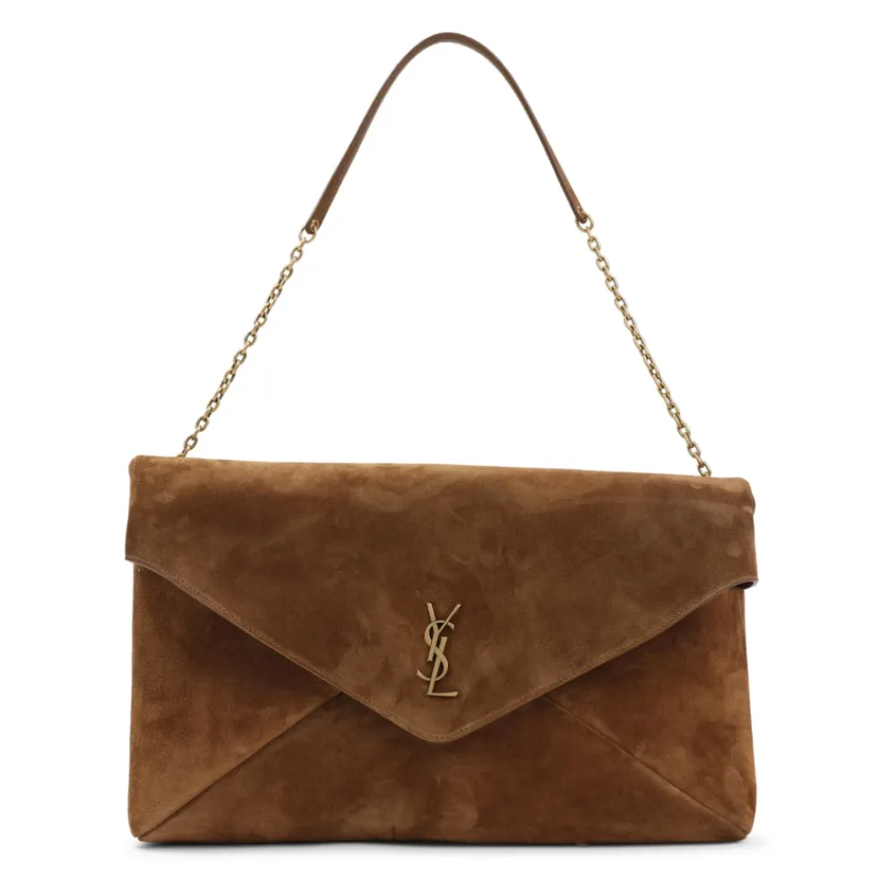 Skuldertasker<Saint Laurent Envelope Bag Brun