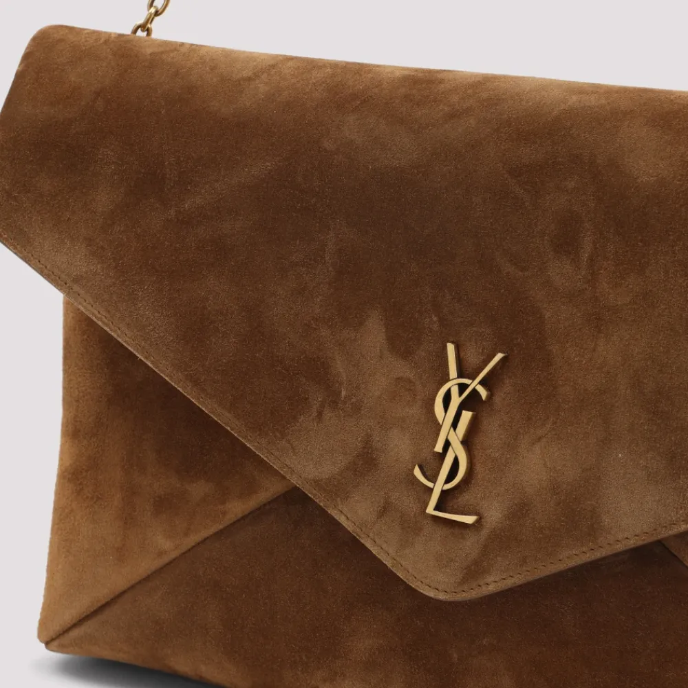 Skuldertasker<Saint Laurent Envelope Bag Brun
