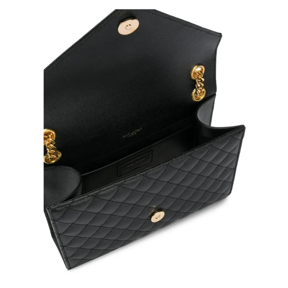 Skuldertasker<Saint Laurent Envelope Medium Taske Sort