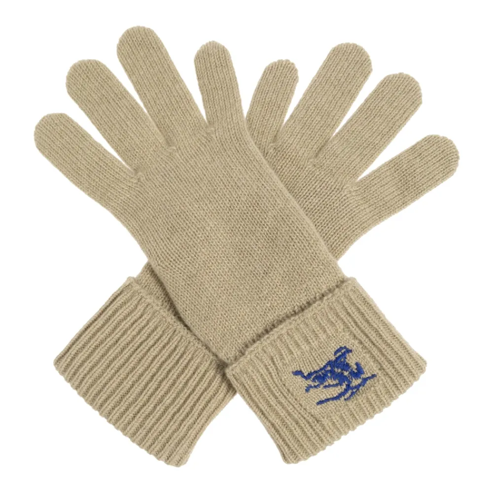 Handsker<Burberry Equestrian Knight Design handsker Grøn