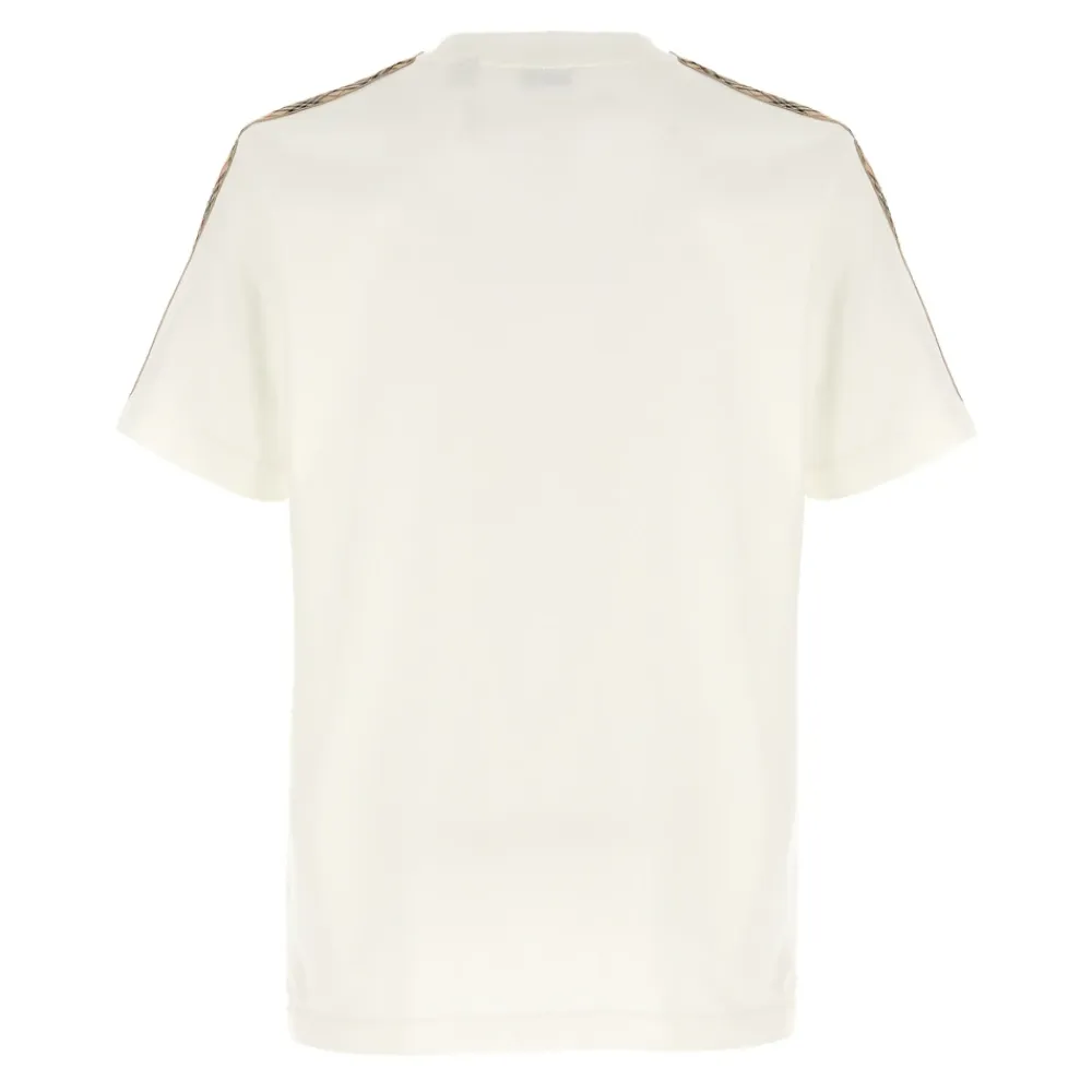 T-Shirts^Burberry Equestrian Knight Embroidered T-shirt Hvid