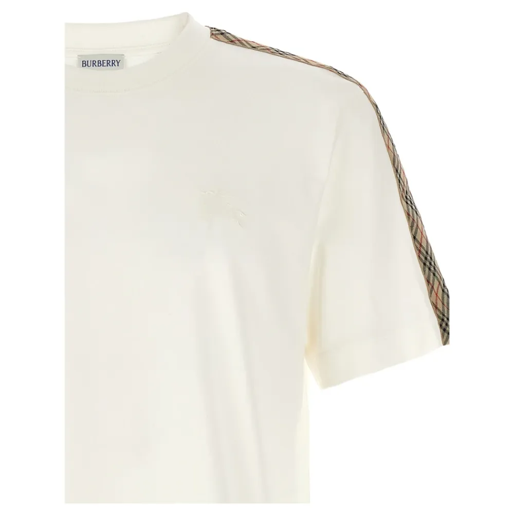 T-Shirts^Burberry Equestrian Knight Embroidered T-shirt Hvid