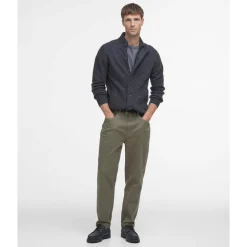 Strik<Barbour Essential Albue-Patch Cardigan Grå