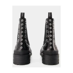 Chelsea Boots^Alexander McQueen Eyelet Detail Chelsea Støvler Sort