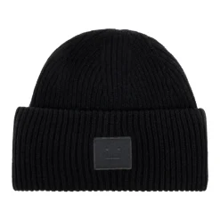 Huer, Kasketter & Hatte|Huer & Kasketter<Acne Studios Face Logo Beanie Sort