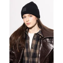Huer, Kasketter & Hatte|Huer & Kasketter<Acne Studios Face Logo Beanie Sort