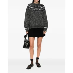 Striktrøjer & Sweatere^P.A.R.O.S.H. Fair Isle Crew Neck Sweater Grå