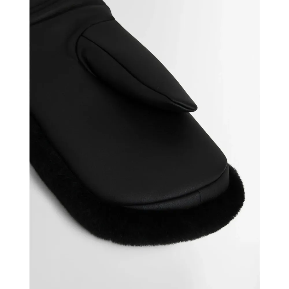 Handsker|Handsker<Fusalp Fake Fur Ski Handsker Sort
