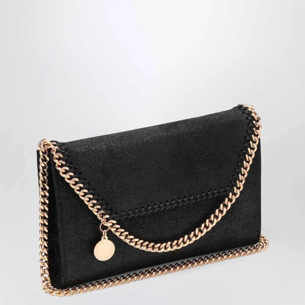 Clutch<Stella McCartney Falabella Wallet W/Chain Taske Sort