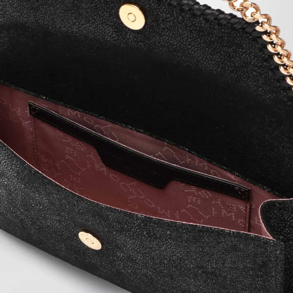Clutch<Stella McCartney Falabella Wallet W/Chain Taske Sort