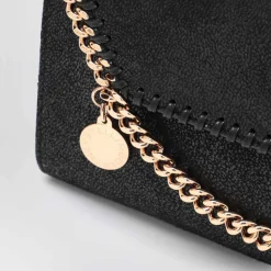 Clutch<Stella McCartney Falabella Wallet W/Chain Taske Sort
