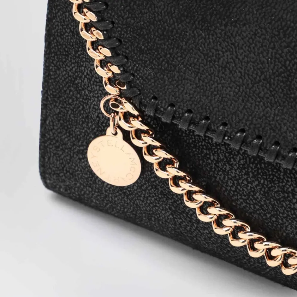 Clutch<Stella McCartney Falabella Wallet W/Chain Taske Sort