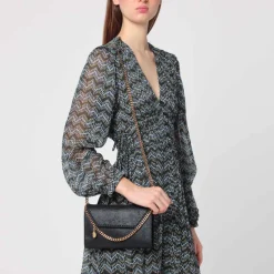 Clutch<Stella McCartney Falabella Wallet W/Chain Taske Sort