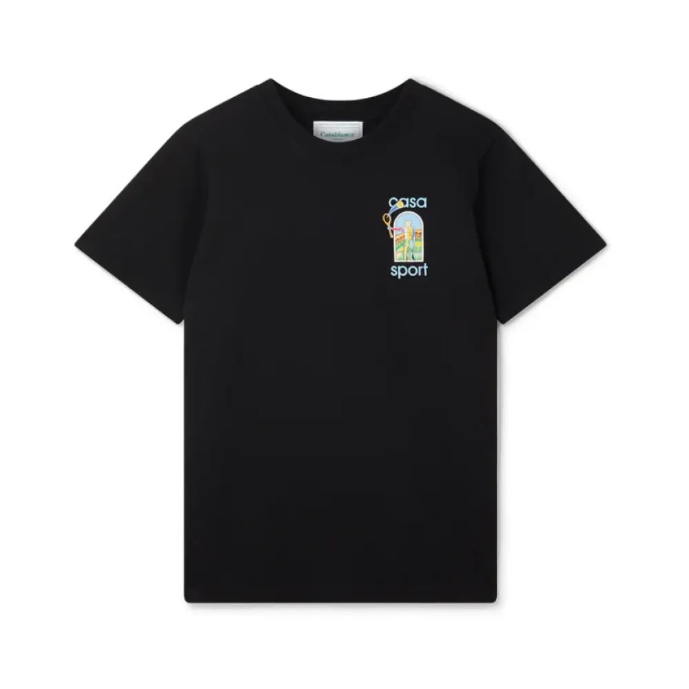 T-Shirts^Casablanca Farvespil T-shirt Sort