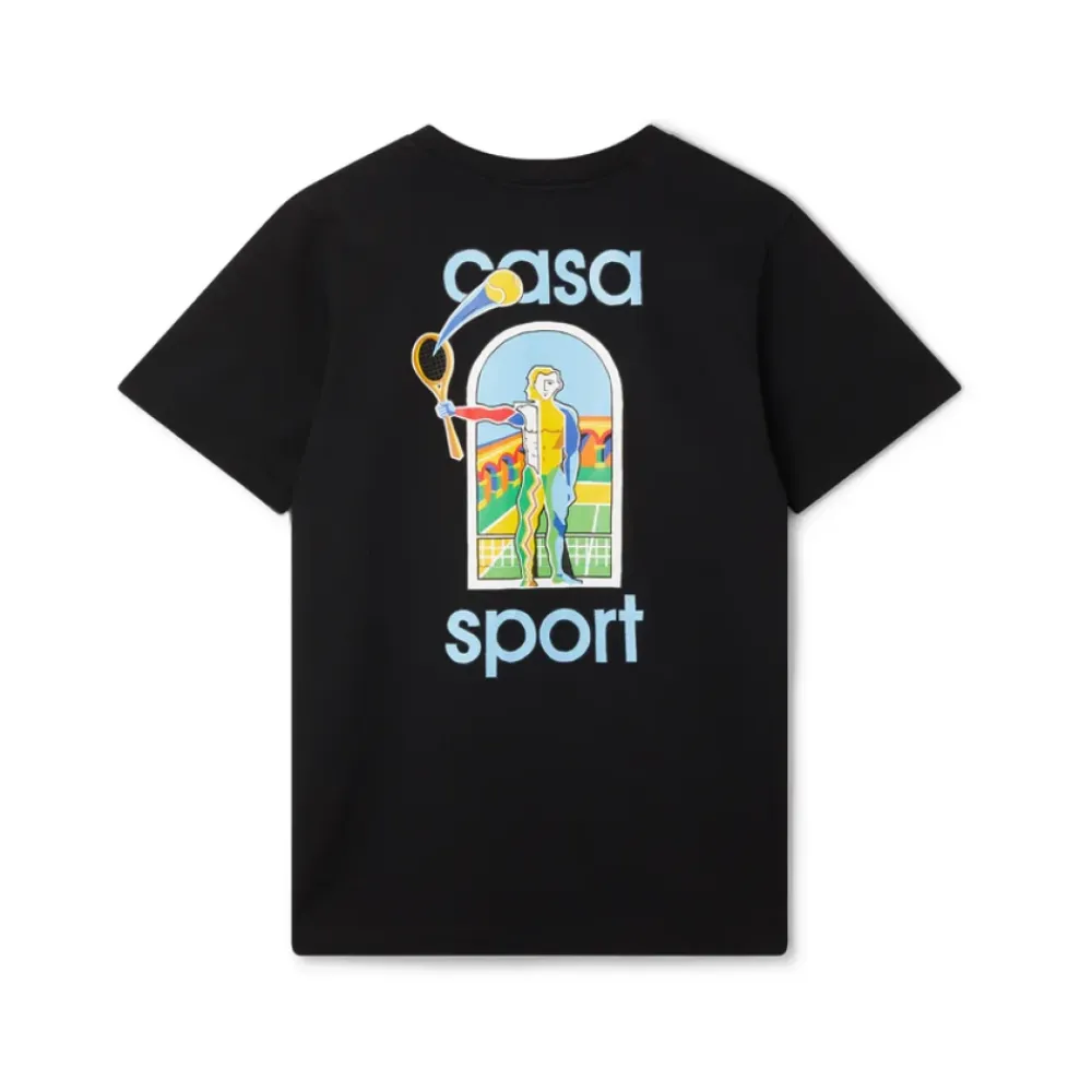 T-Shirts^Casablanca Farvespil T-shirt Sort