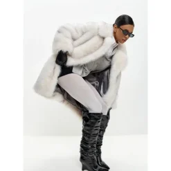 Jakker<Cesare Gaspari Faux Fur & Shearling Jackets Grå