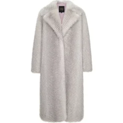 Frakker<Cesare Gaspari Faux Fur Coat Natalie - Hvid