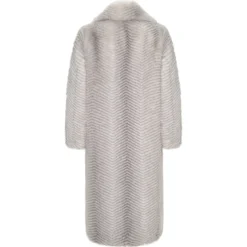 Frakker<Cesare Gaspari Faux Fur Coat Natalie - Hvid