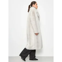 Frakker<Cesare Gaspari Faux Fur Coat Natalie - Hvid