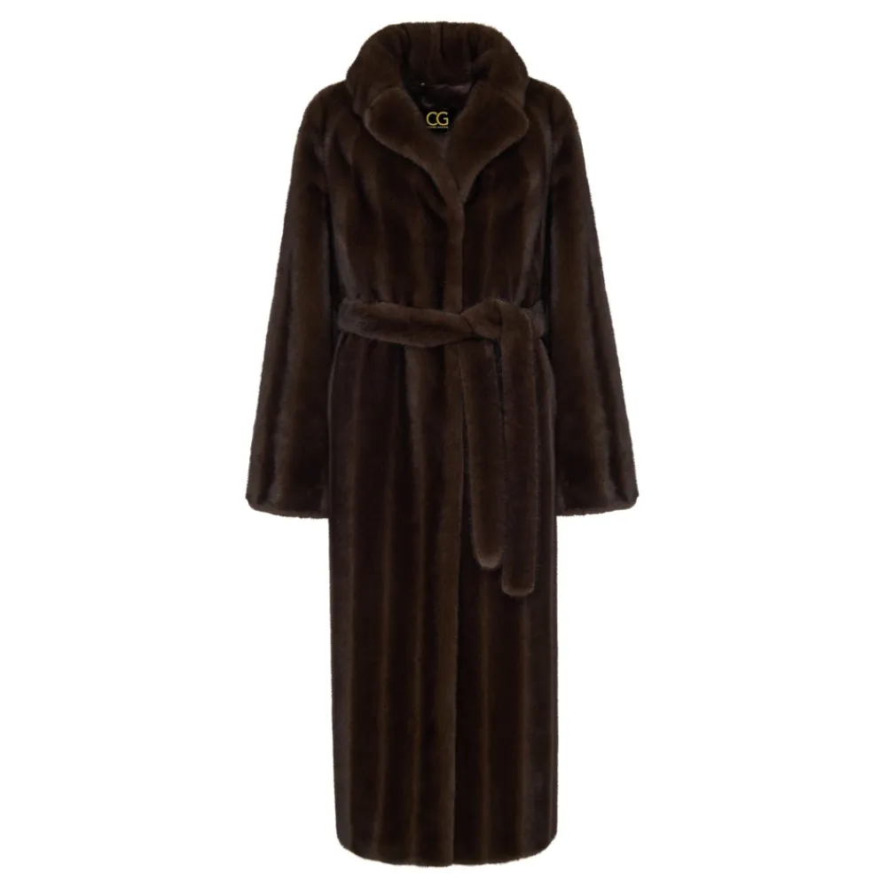 Jakker<Cesare Gaspari Faux Fur Shearling Jackets Brun