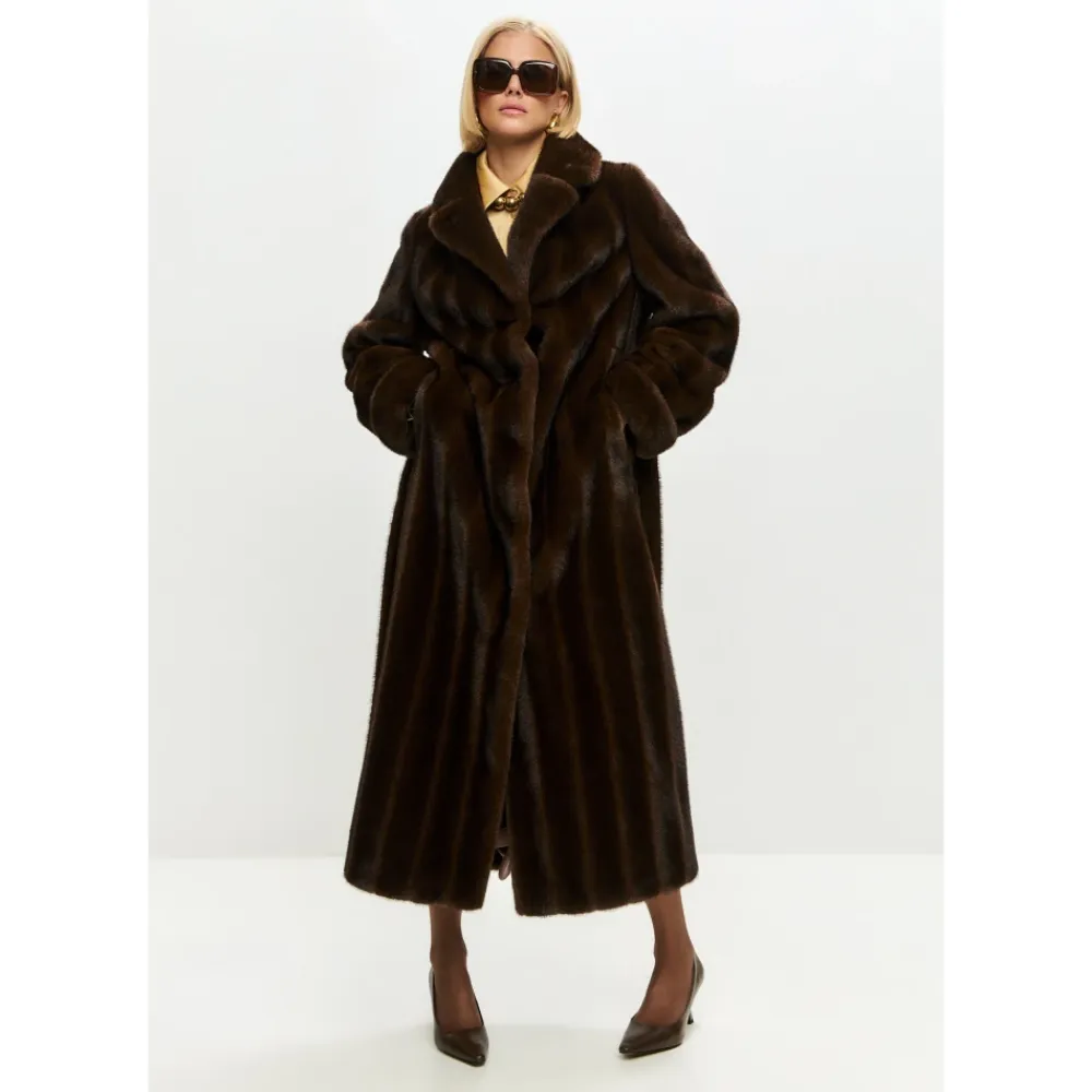 Jakker<Cesare Gaspari Faux Fur Shearling Jackets Brun