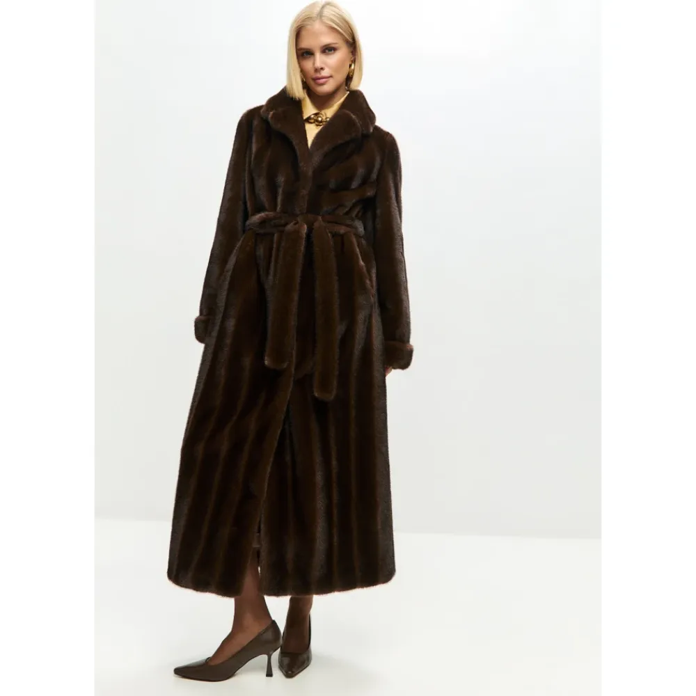 Jakker<Cesare Gaspari Faux Fur Shearling Jackets Brun