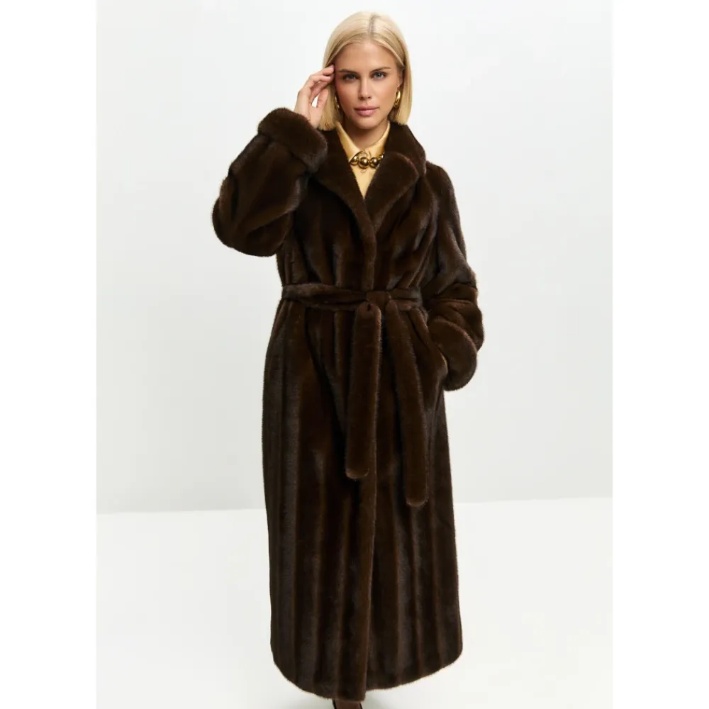 Jakker<Cesare Gaspari Faux Fur Shearling Jackets Brun