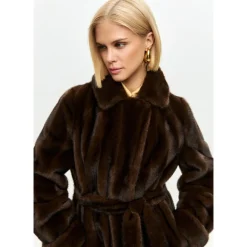 Jakker<Cesare Gaspari Faux Fur Shearling Jackets Brun