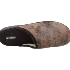 Hjemmesko<Victoria Faux Leather Comfort Slippers Brun