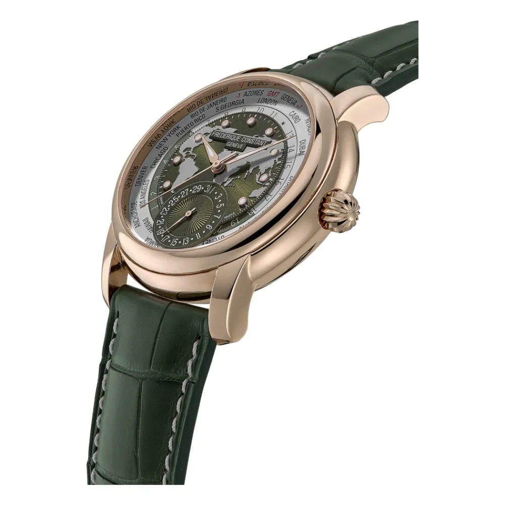 Ure<FREDERIQUE CONSTANT FC-718KWWM4H9 - Manufacture Classic Worldtimer Gul
