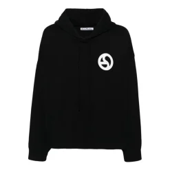 Trøjer<Acne Studios Fester Logogram Hættetrøje Sort