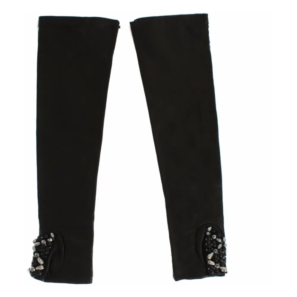 Handsker<Dolce & Gabbana Fingerløse Albuelange Handsker Sort