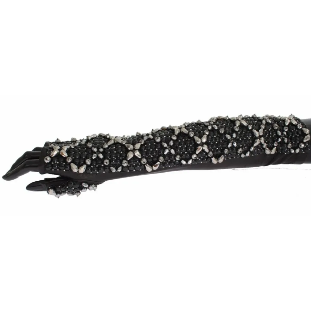 Handsker<Dolce & Gabbana Fingerløse Albuelange Handsker Sort