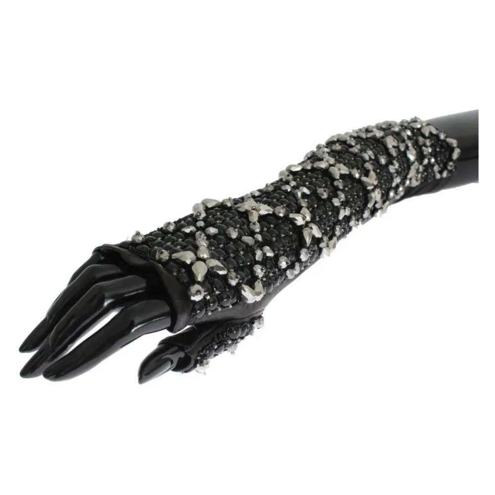 Handsker<Dolce & Gabbana Fingerløse Albuelange Handsker Sort