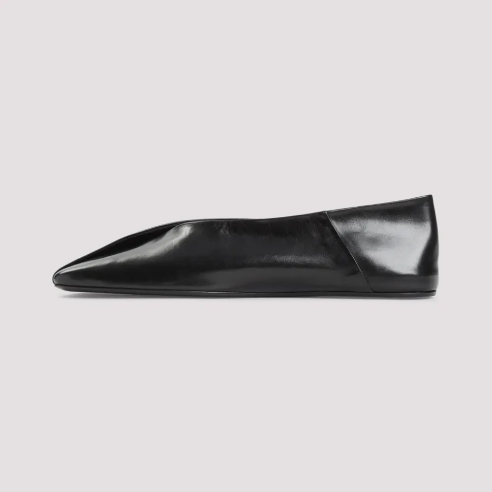 Ballerina Sko^Jil Sander Firkantede Ballerina Sko Sort