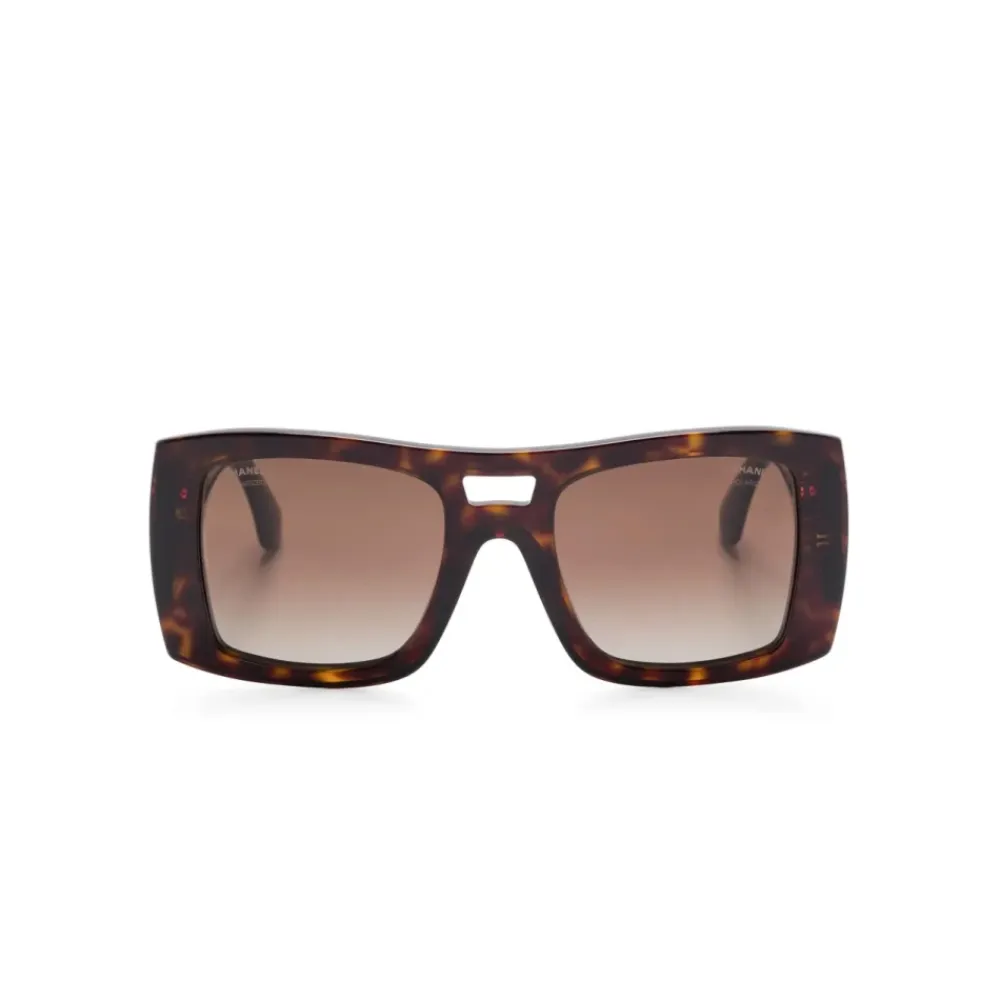 Solbriller<Chanel Firkantede solbriller Brun