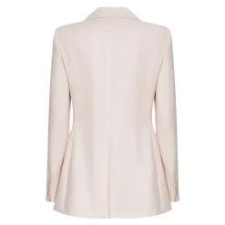 Jakker^Max Mara Studio Fitted Uld Crepe Blazer Pink