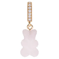 Smykker^Crystal Haze Fizzy Nostalgia Bjørn Vedhæng Med Pavé Connector Pink