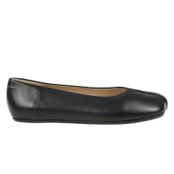 Ballerina Sko<MM6 Maison Margiela Flade Læderballerina Sko Sort