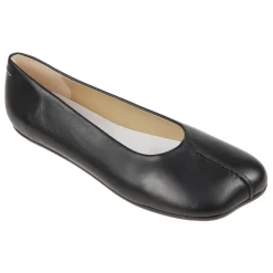 Ballerina Sko<MM6 Maison Margiela Flade Læderballerina Sko Sort