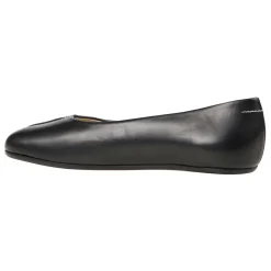 Ballerina Sko<MM6 Maison Margiela Flade Læderballerina Sko Sort