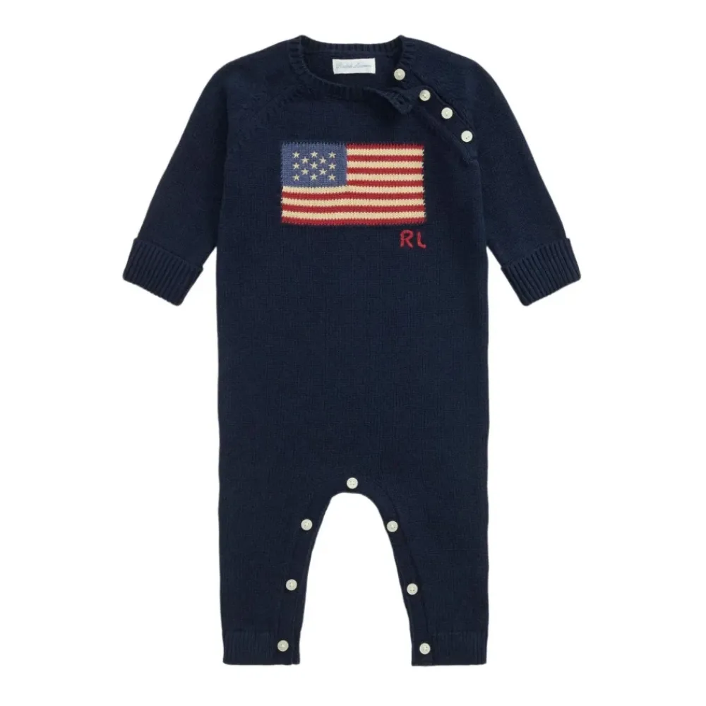 Overtøj^Polo Ralph Lauren Flag Design One Piece Coverall Blå
