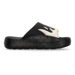 Sandaler^ACUPUNCTURE Flame Shape Slide Tøfler Hvid/sort Multifarvet