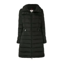 Frakker<Moncler Flammette Nylon Dunjakke Sort