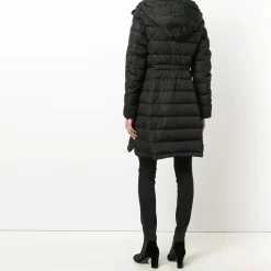 Frakker<Moncler Flammette Nylon Dunjakke Sort