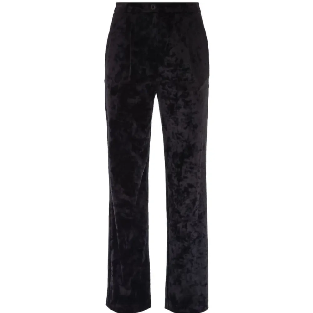 Bukser^Patrizia Pepe Flared Velvet Trousers Sort
