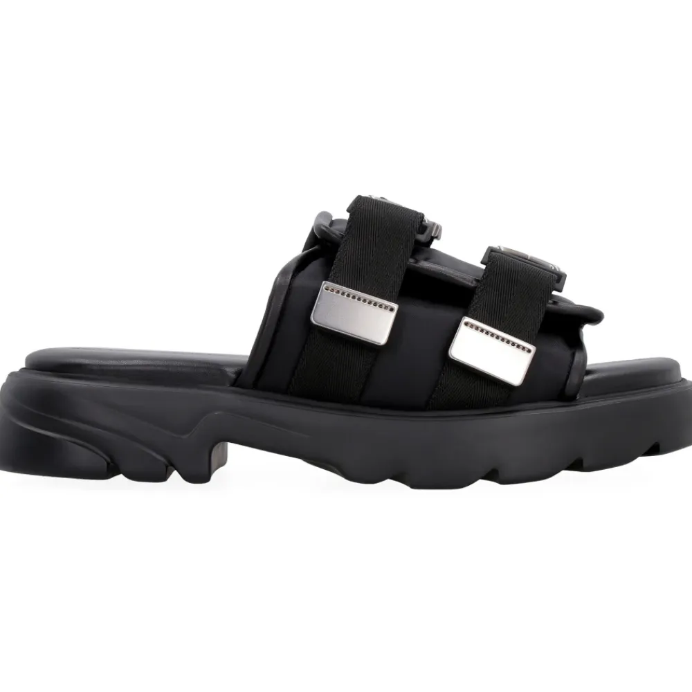 Sandaler^Bottega Veneta Flash Teknisk Stof Sandal Sort