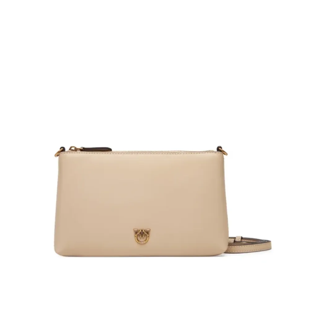 Clutch<PINKO Flat Horizontal Mini Beige