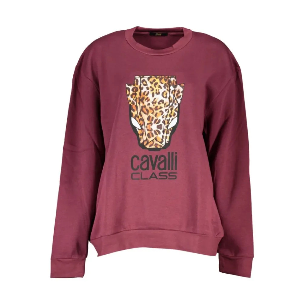 Sweatshirts^Cavalli Class Fleece Crew Neck Sweatshirt Lilla